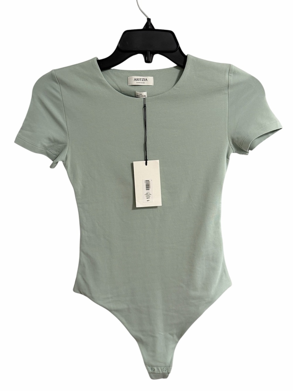 Aritzia Contour Crew Bodysuit Sage Terrace Green Short Sleeve NWT XS